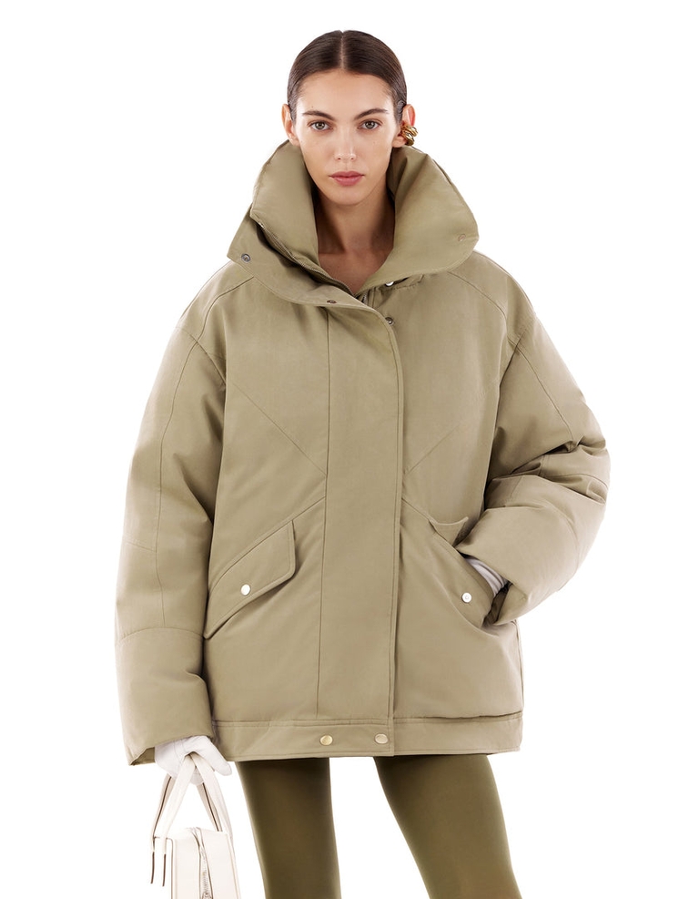 Valvet Puffer Jacket Khaki