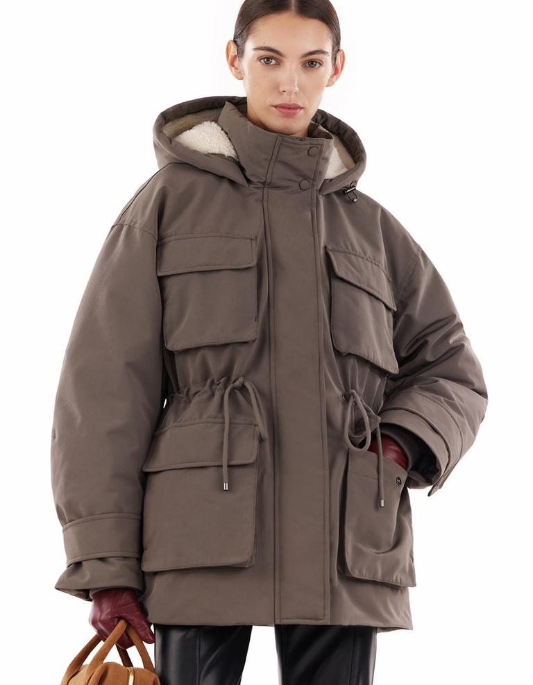 Fury Puffer Jacket Dusty Brown