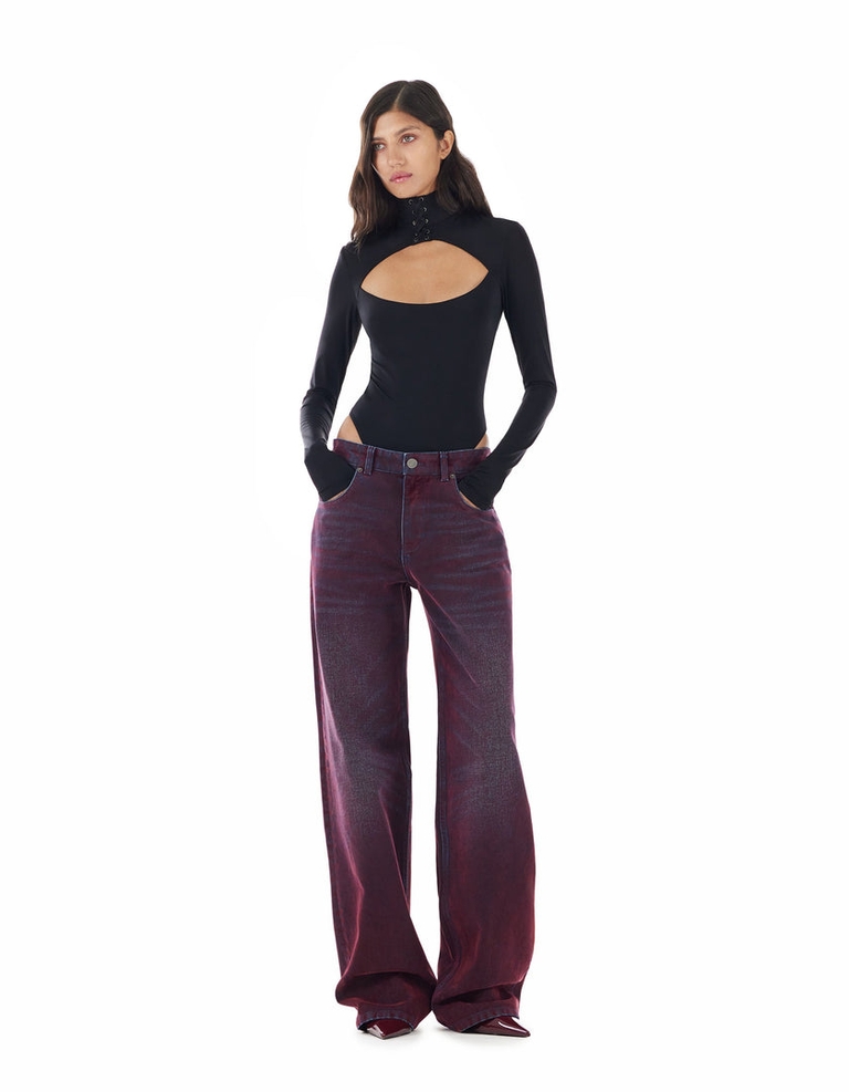 Flocky Marsala Jeans Bordo