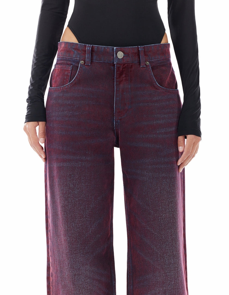 Flocky Marsala Jeans Bordo