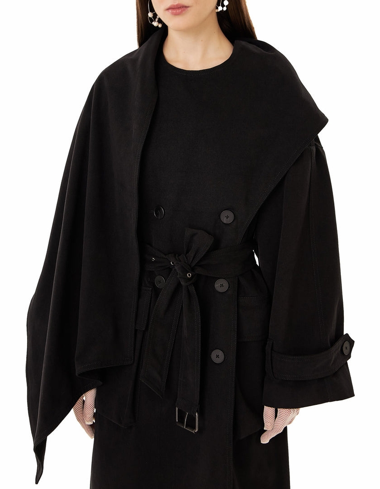 Opus Trench Coat Black