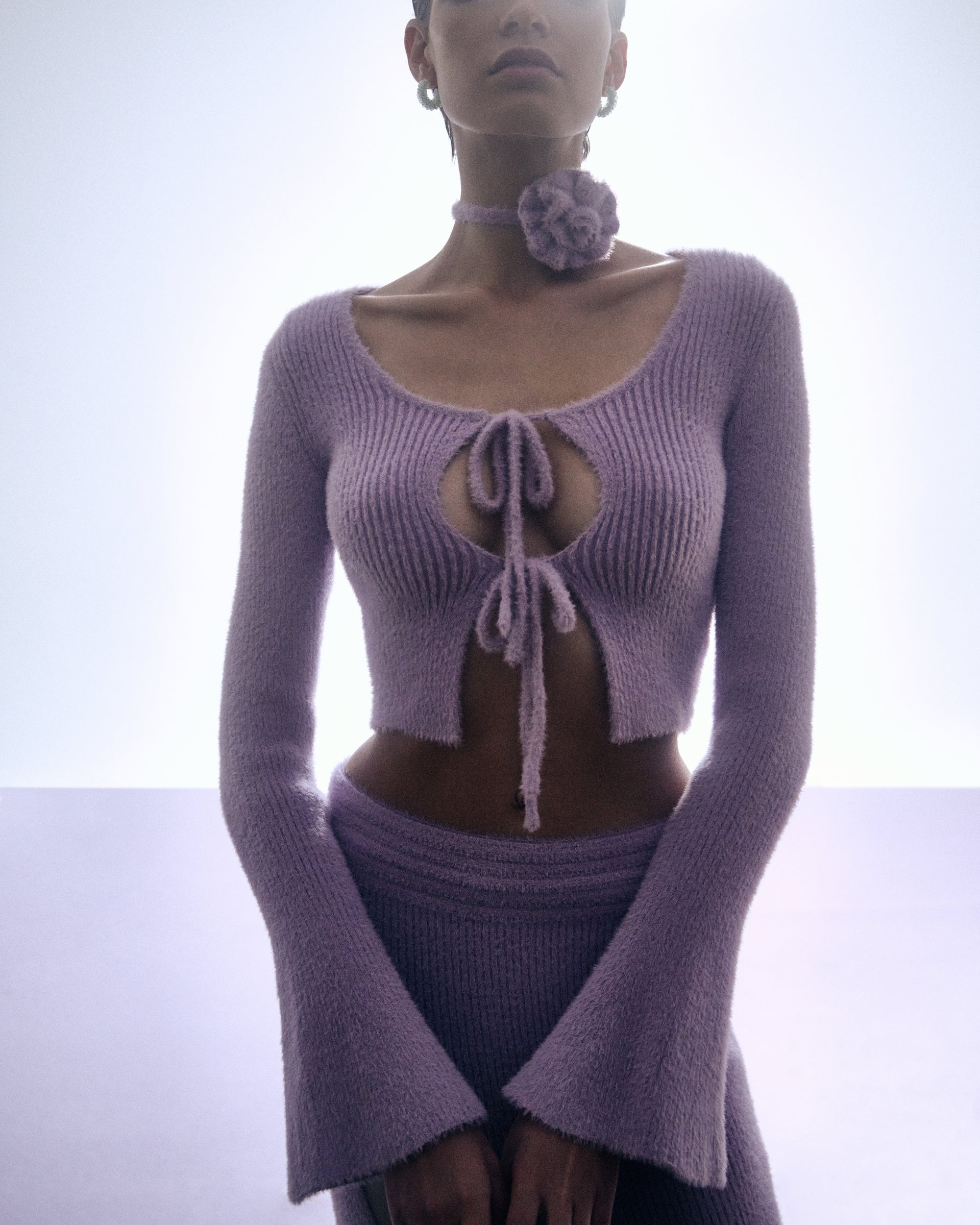 Softy Rose Choker Lilac